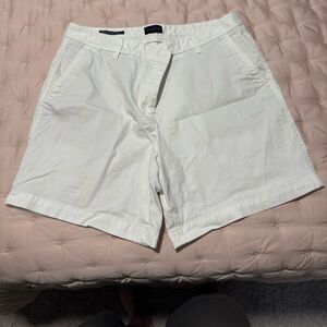 Talbots White Relaxed Chino Shorts